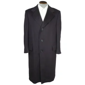 Vintage 1970s Crombie Sabelere Overcoat Mens Scottish Wool Coat Size M L