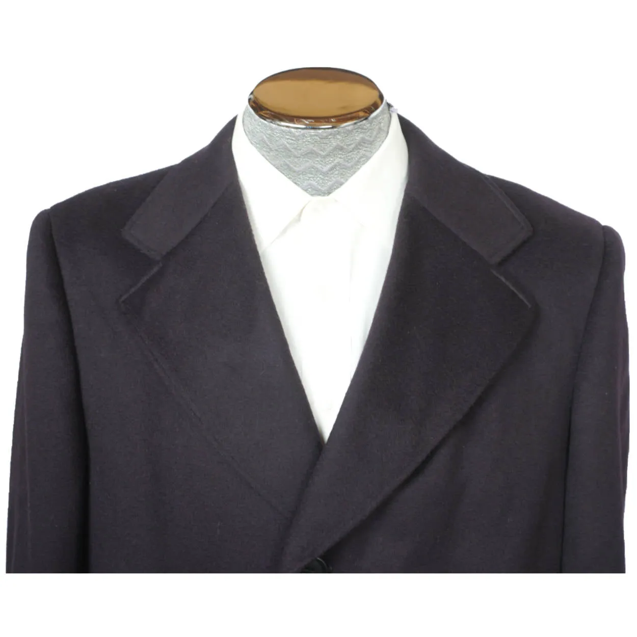 Vintage 1970s Crombie Sabelere Overcoat Mens Scottish Wool Coat Size M L