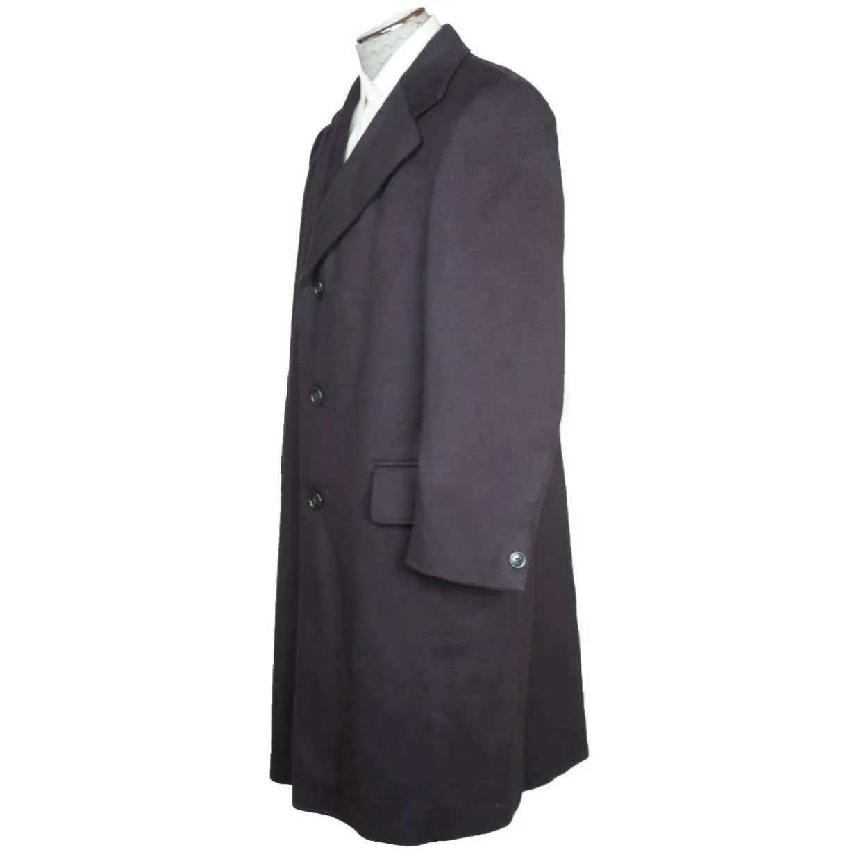 Vintage 1970s Crombie Sabelere Overcoat Mens Scottish Wool Coat Size M L