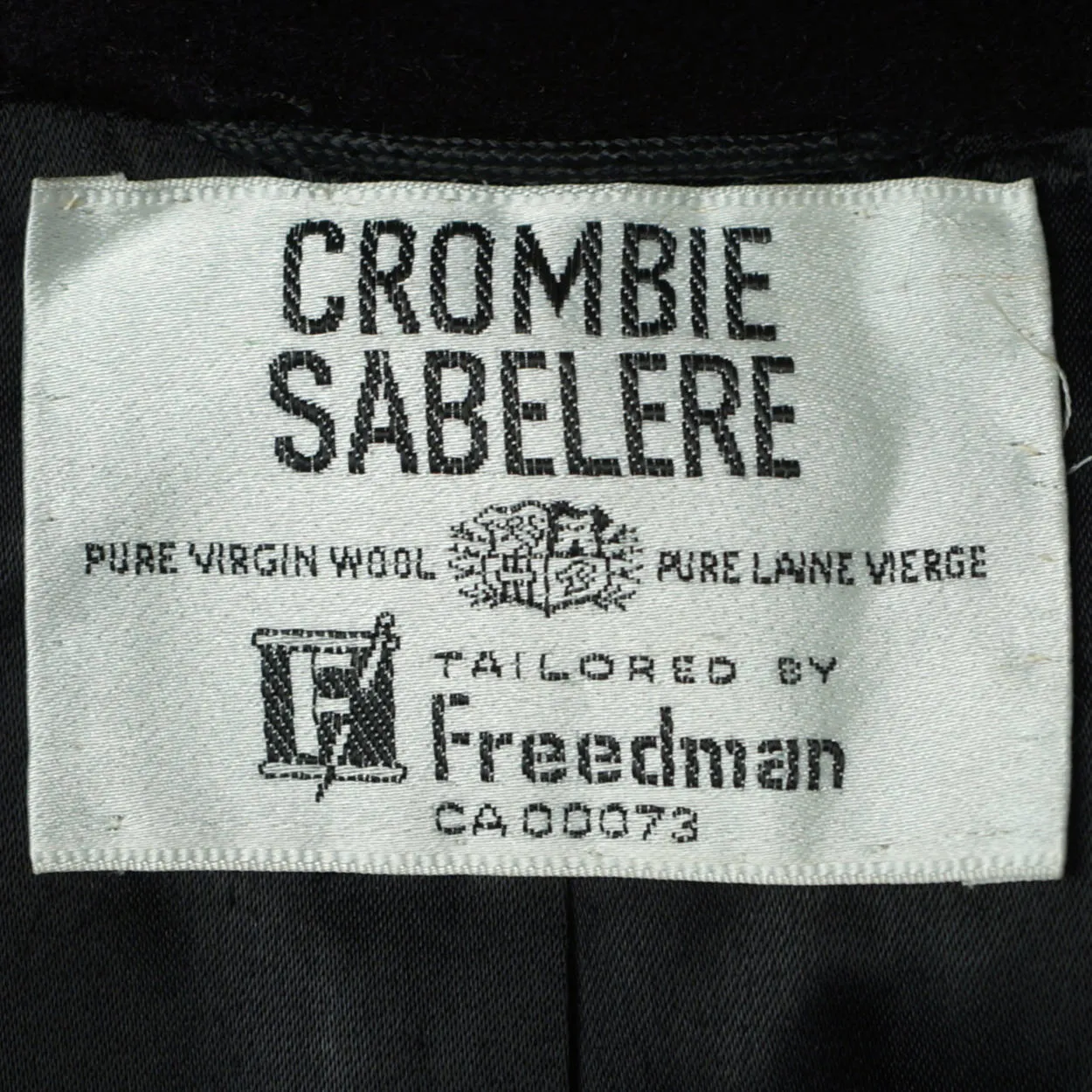 Vintage 1970s Crombie Sabelere Overcoat Mens Scottish Wool Coat Size M L