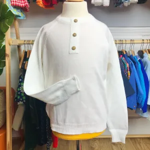 Vintage 60's Children's White  Jumper British Made 6-8 Years