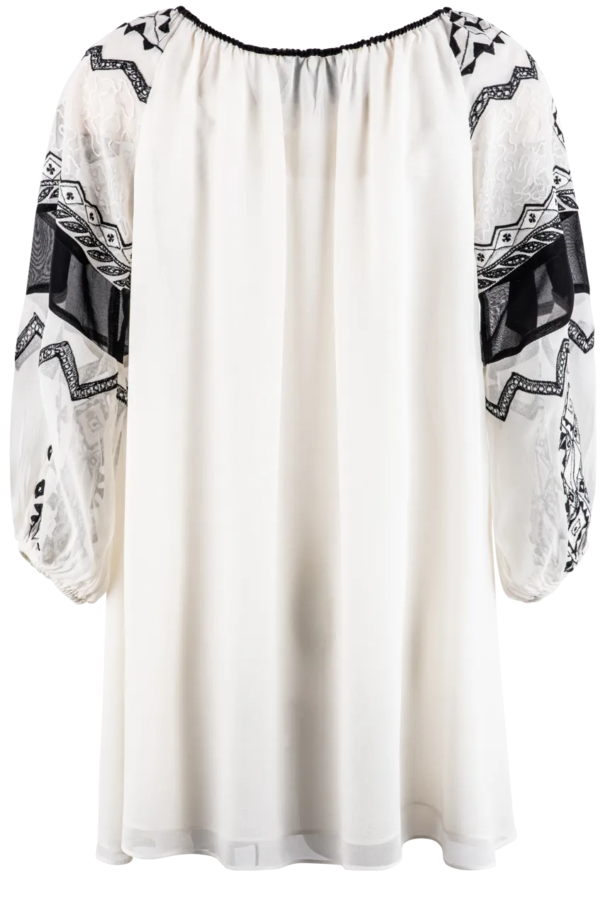 Vintage Collection Black & White Embroidered Tunic
