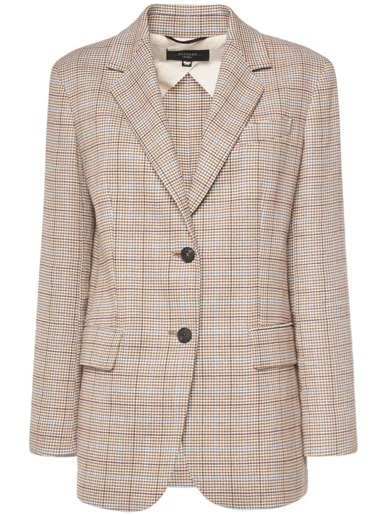 Weekend Max Mara   Peirak cotton &amp; linen blazer 