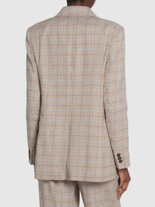 Weekend Max Mara   Peirak cotton &amp; linen blazer 