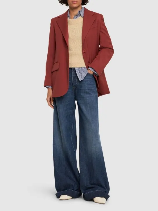 Weekend Max Mara   Veber single breast stretch wool blazer 