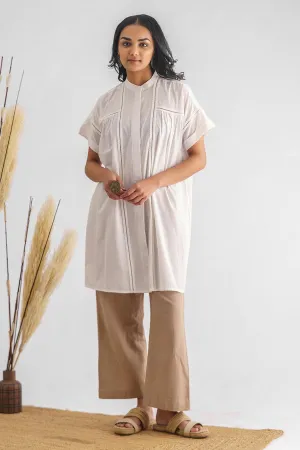 White Insert Lace Tunic & Pant Set (Set of 2)
