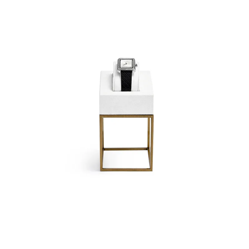 White Metal Microfiber Watch Stand Set TT143