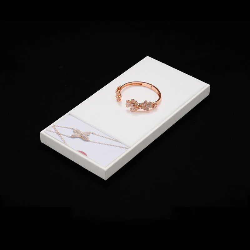 White Microfiber Jewelry Display Set TT148