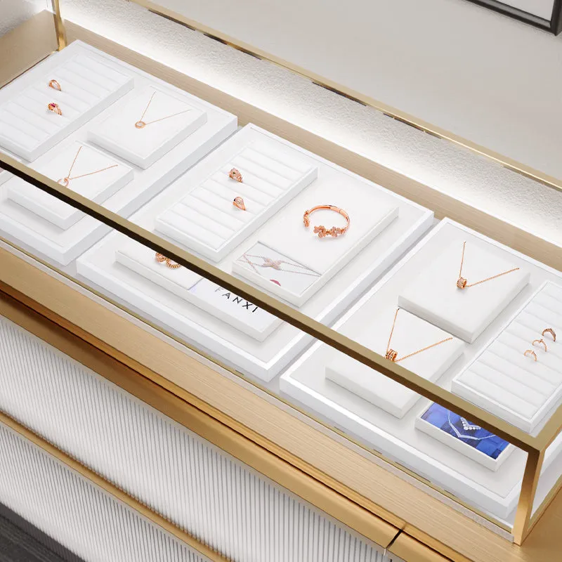 White Microfiber Jewelry Display Set TT148