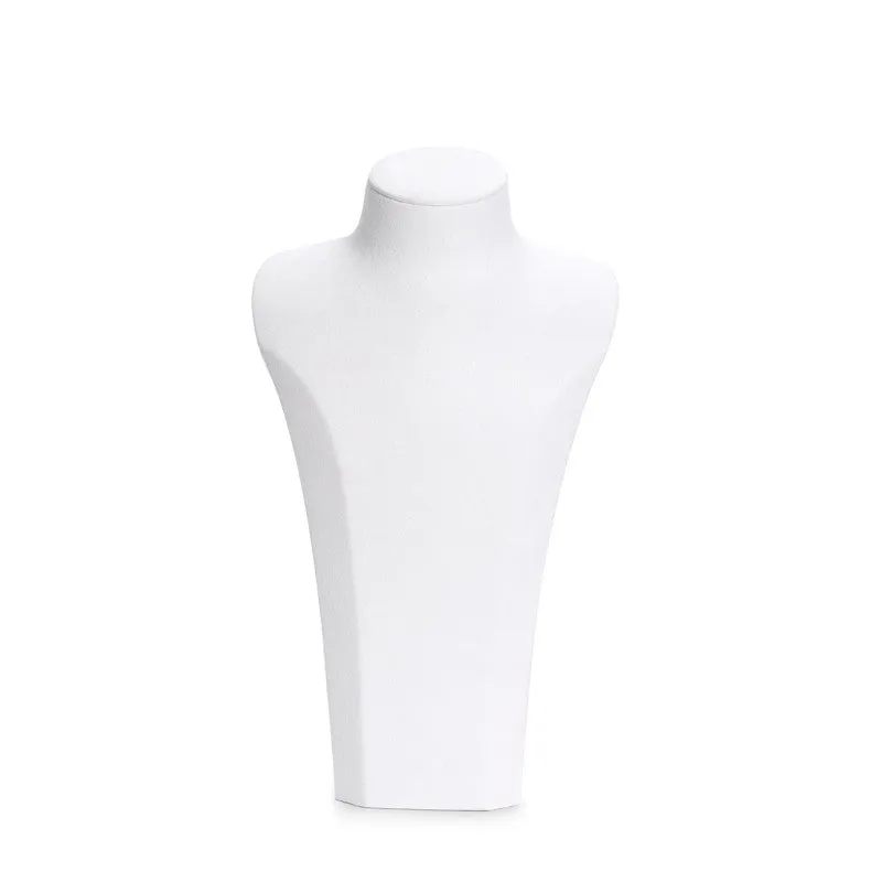 White Microfiber Jewelry Display Stand Showcase Set TT085