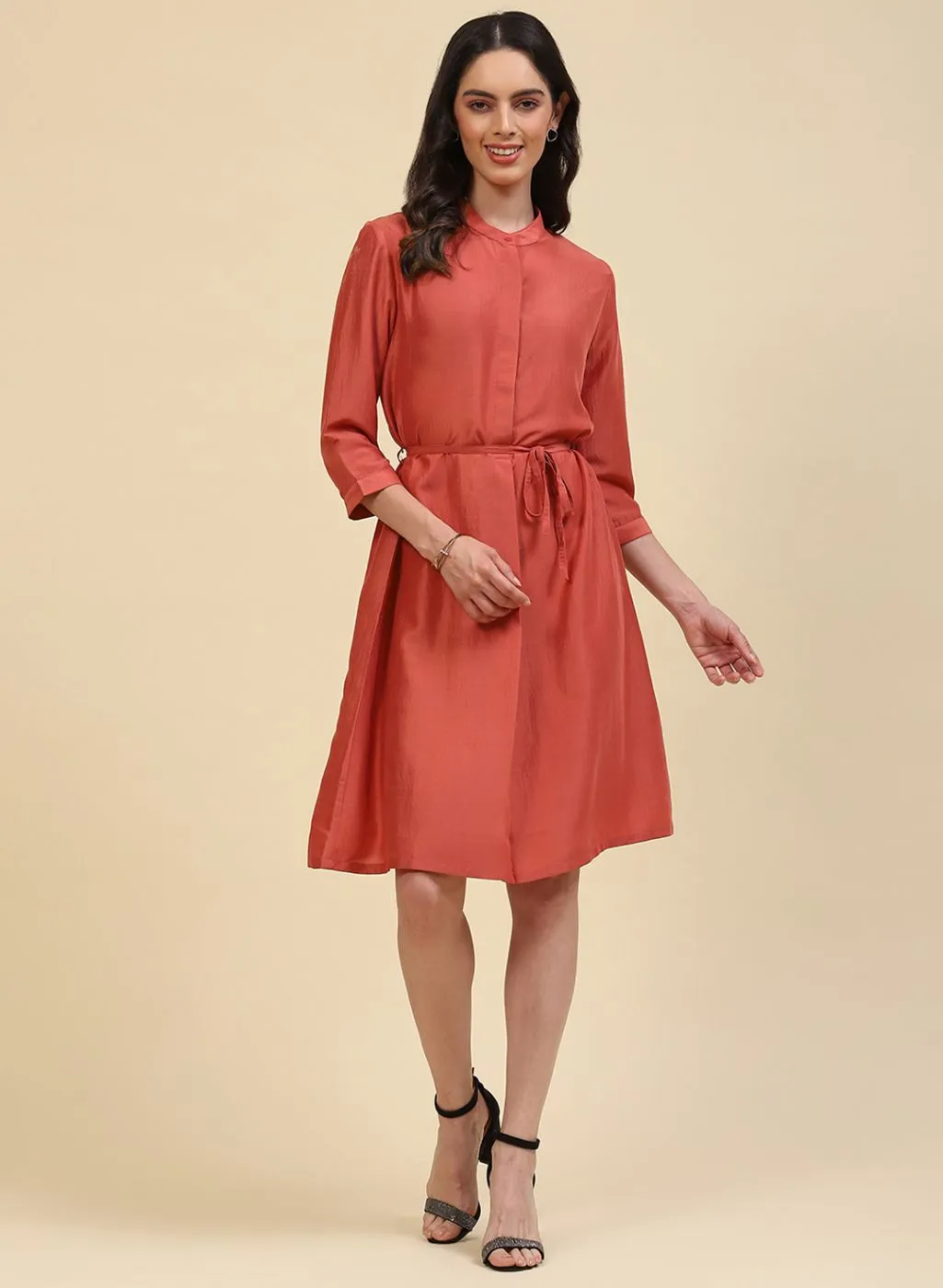 Women Pink Plain Tunic