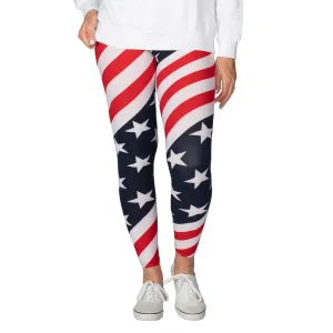Women's American Flag Microfiber Leggings