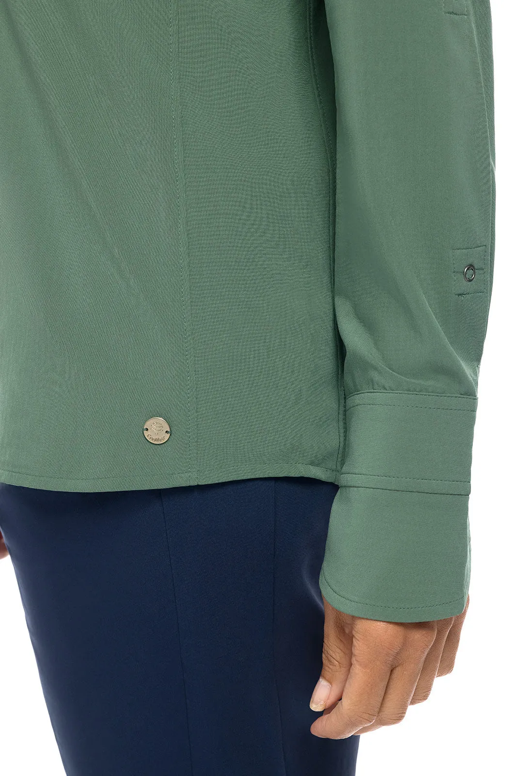 Women's Catona Funnel Neck Tunic Top  |  Pine Green