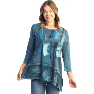Women's Jess & Jane Dreaming Asymmetrical Tunic Sapphire