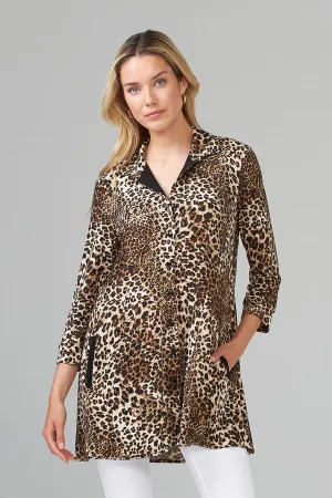 Women's Joseph Ribkoff | Animal Print Tunic | Brown and Black