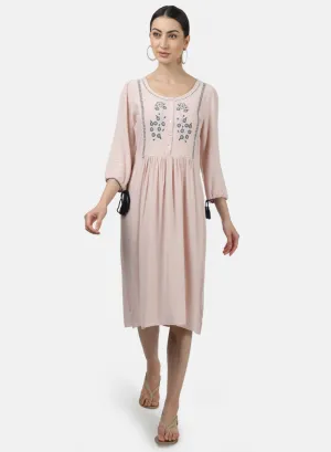Womens Light Pink Plain Tunic