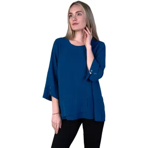 Women's Shana Apparel Seamed Tunic Top Teal