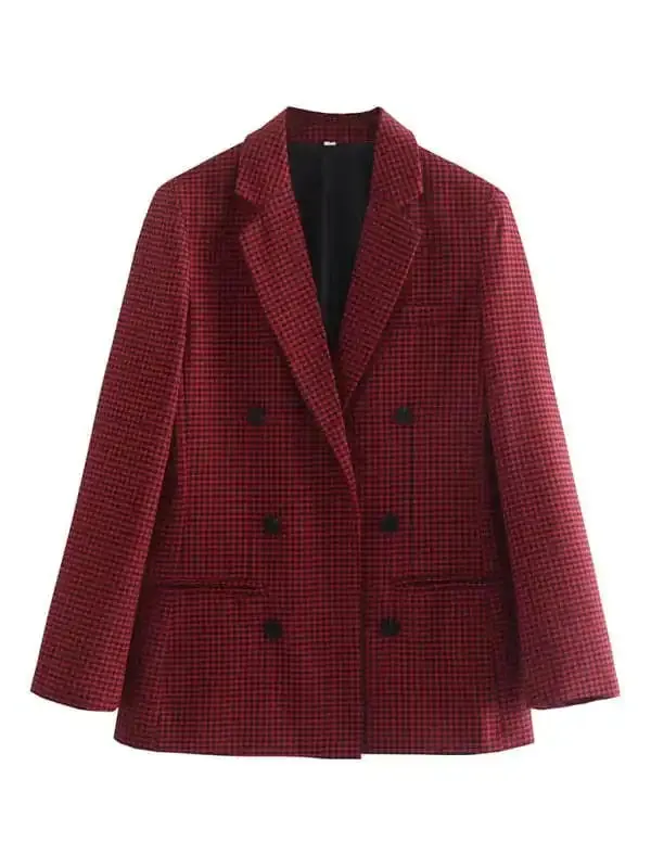 Women’s suit plaid small suit jacket