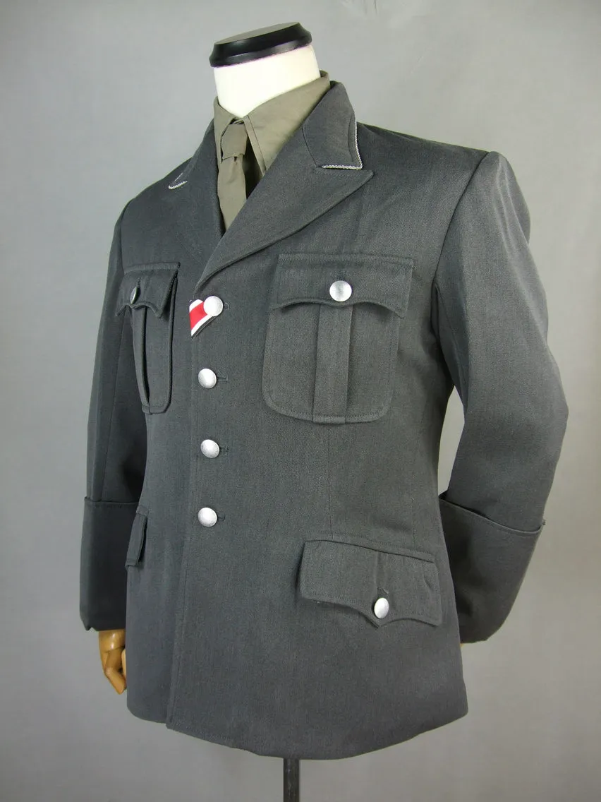 WWII German Elite M34 Officer Stone Grey Gabardine Dress Tunic